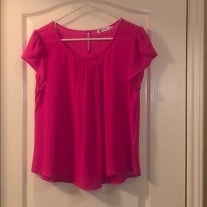 Hot pink polyester Blouse